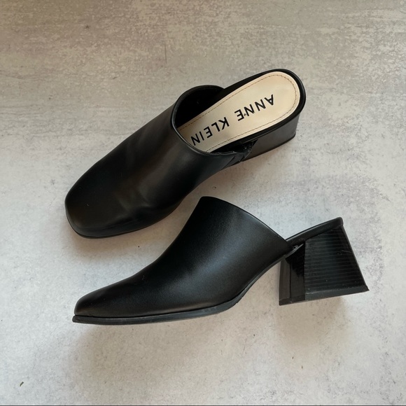 Anne Klein Leather Mules 7 - Picture 1 of 9